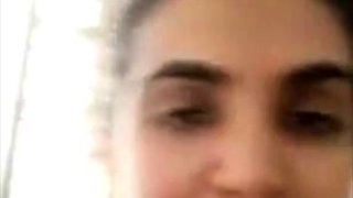 Horny busty indian milf strips nude showing big boobs