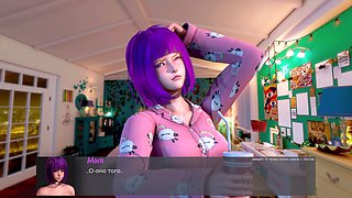 Japanese schoolgirl in a peep show performance