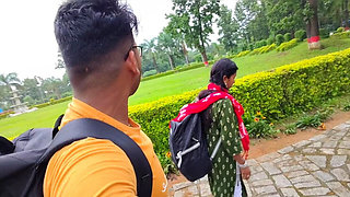 Permi_pooja outdoor park sex with brother-in-law - big natural tits desi bhabhi gets happy and fucks hard