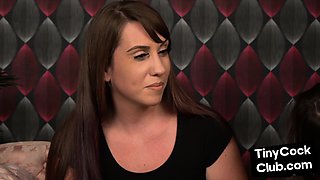 Stunning babes humiliating tiny cock