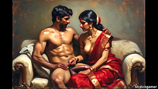 Indian bhabhi fucked by her husband and her stepson hot doggy style fucking bhabhiji