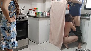 Big HD fucks his innocent teen niece Alexa Fox in the kitchen while step-sister cooks unaware - homemade amateur teen sex