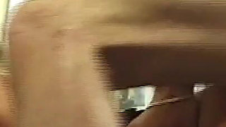 Hot MILF with Big Tits Fucked and Cummed on Feet by Two Huge Vintage Cocks