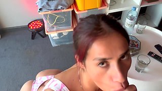 Picked up by the pool hot skinny Latina and fucked her in my room