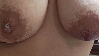 Natural big tits, big areolas, big nipples