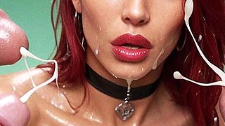 Anna and Jake Sex in Bukkake Party. Blonde Curvy Woman with Big Tits, Big Dick, Creampie, Cumshot, Gangbang, Bukkake