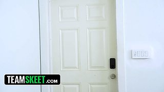 Hot babysitter wants to display her manager just how much she appreciates all he’s done for her