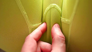 Rubbing my perfect wet pussy in wet leggings