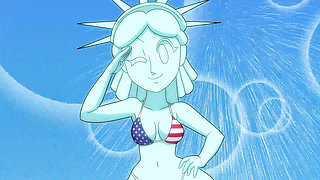 4th of July Hentai Cartoon - Sexy Statue of Liberty
