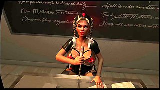 Citor3 3D VR Game Blonde Nurse in Latex Sucks Cum Through Urethra Probe