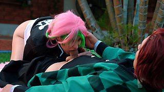 Innocent Mitsuri receives a tremendous anal from Tanjiro