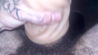 Pocket pussy makes hard thick cock cum