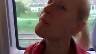 Nice blowjob on the bus. Very funny trip