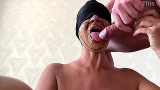 Mature pumpkin cum on face