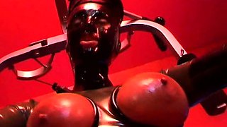 two women fetish latex asslicking and anal mff