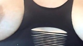 Hot Pinay MILF - Masturbates with Your Cum and Her Tits Start to Leak When She Orgasms - Lexxi Wett