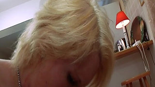 Nasty Blonde French Eats Cum After Kinky Fuck