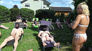 Neighborhood Sluts - Outdoor Bareback Gangbang