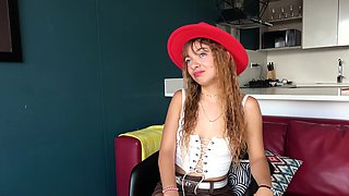 Fun latina teen with big ass on casting