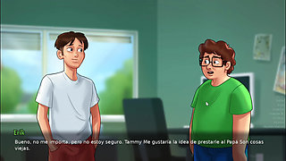 Naked best friend in the basement singing