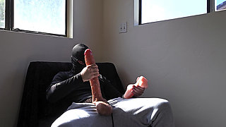 Massive Long Thick Dick Uses Tiny Pussy as Fleshlight filling it with Huge Multiple Cum Shots VS World Biggest Cock