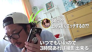 ハーフ系Gカップ美女がM男にディープキスして乳首舐めとフェラも積極的な痴女プレイ