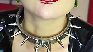 Latex Whore Eats Your Cum From Her Boots