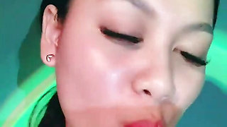 Thin Hairy Asian Teen Shows Off Tits And Pussy