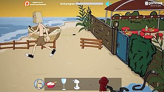 Hardcore Beach Sex with Abapux - Anal, Blowjob, and Creampie Action