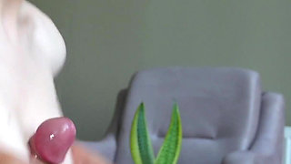 Guy Titjob Huge Dick and Cum in Cute Blonde's Hot Mouth!