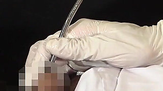 Domestic Slave's Dick Is Property of Mistress, Mistress Inserts Many Bougies Into Slave's Urethra and Plays with It as a Toy