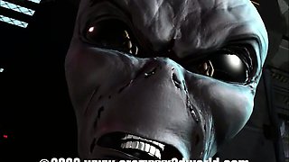 3D Animation. Alien Abduction