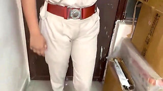 woman with a servant in police station