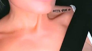 Cute blonde with big boobs solo