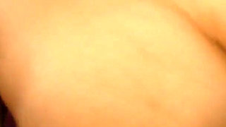 Big ass blonde sprayed in her mouth in the bathroom