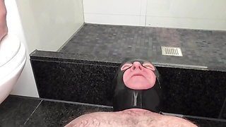 Golden Shower in Masked Face and Mouth