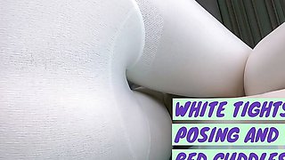 White tights posing teaser