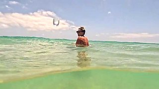 Emma Voyeur Naked Underwater Pool Play - Amateur MILF Tease Big Ass & Titties Flashing