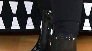 Rubber Ankle Boots and Pantyhose