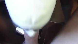 MILF with Perfect Body in Pantyhose and Heels Gives a Fantastic Blowjob POV with Cum Swallowing