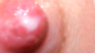 Big Milk Boobs Milking in Leather Gloves