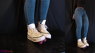 Girlfriend Converse Demolition - Cock Balls Crush Trample, Shoejob, Bootjob, CBT, Ballbusting, Trampling, Stomping