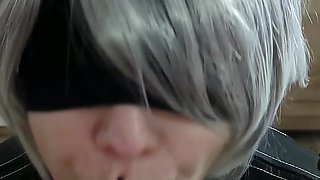 (Cosplayer Couple) 2b and 9s From Nier:Automata Fucking