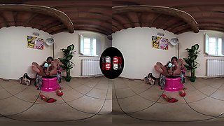 Janelle Dressed In A Cosplay Chinese Costume With Anal Dick In Nude Stockings; Busty Ebony Babe Leg And Foot Fetish Vr