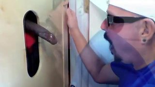 Gloryhole Lunch Time Feeding By 2 Guys