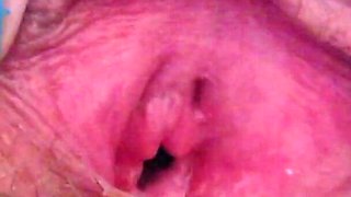 Hairy big clit pussy dripping wet close up orgasm