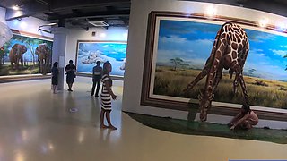 Big ass Thai GF museum visit and fuck