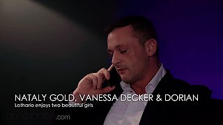 Dane Jones ffm 3 way romantic fucking sex with Nataly Gold and Vanessa Decker