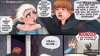 Teen's Shaved Pussy Gets Tricked by Boyfriend for Anal Sex in Frozen Parody