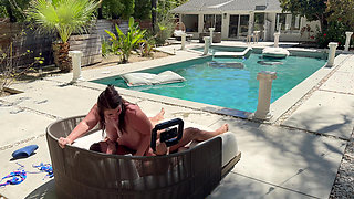 Bts with Busty & Horny August Heat